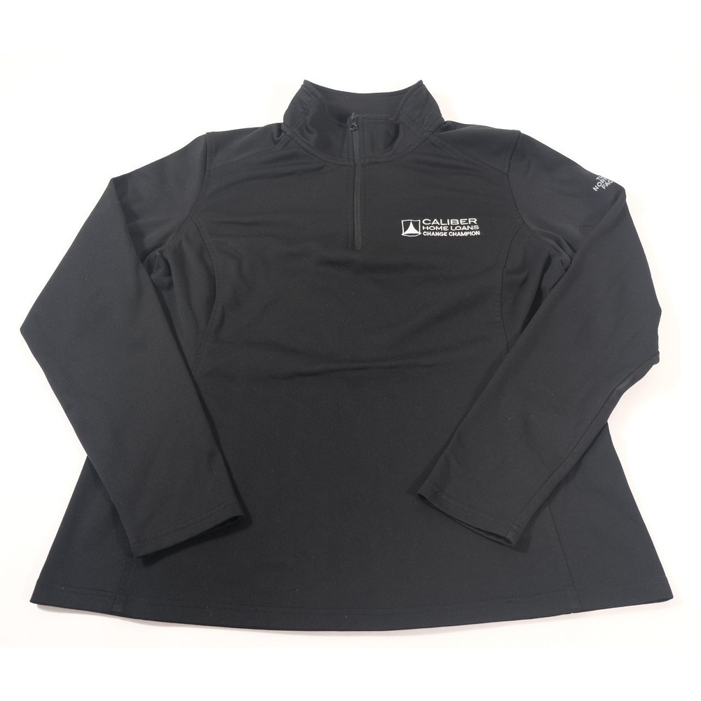 The North Face Pullover Womens XL Black Quarter Zip Caliber Home Loans Logo Top